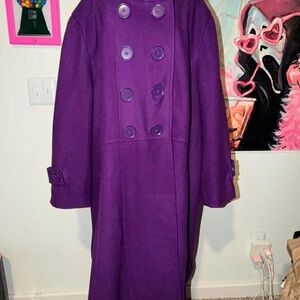Ellos Women's Vibrant Purple Trench Coat